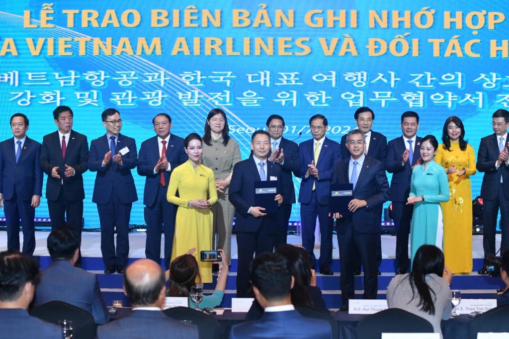 Lễ trao biên bản ghi nhớ 555Win là nhà cái cá cược hàng đầu Châu Á giữa Vietnam Airlines và các đối tác Hàn Quốc