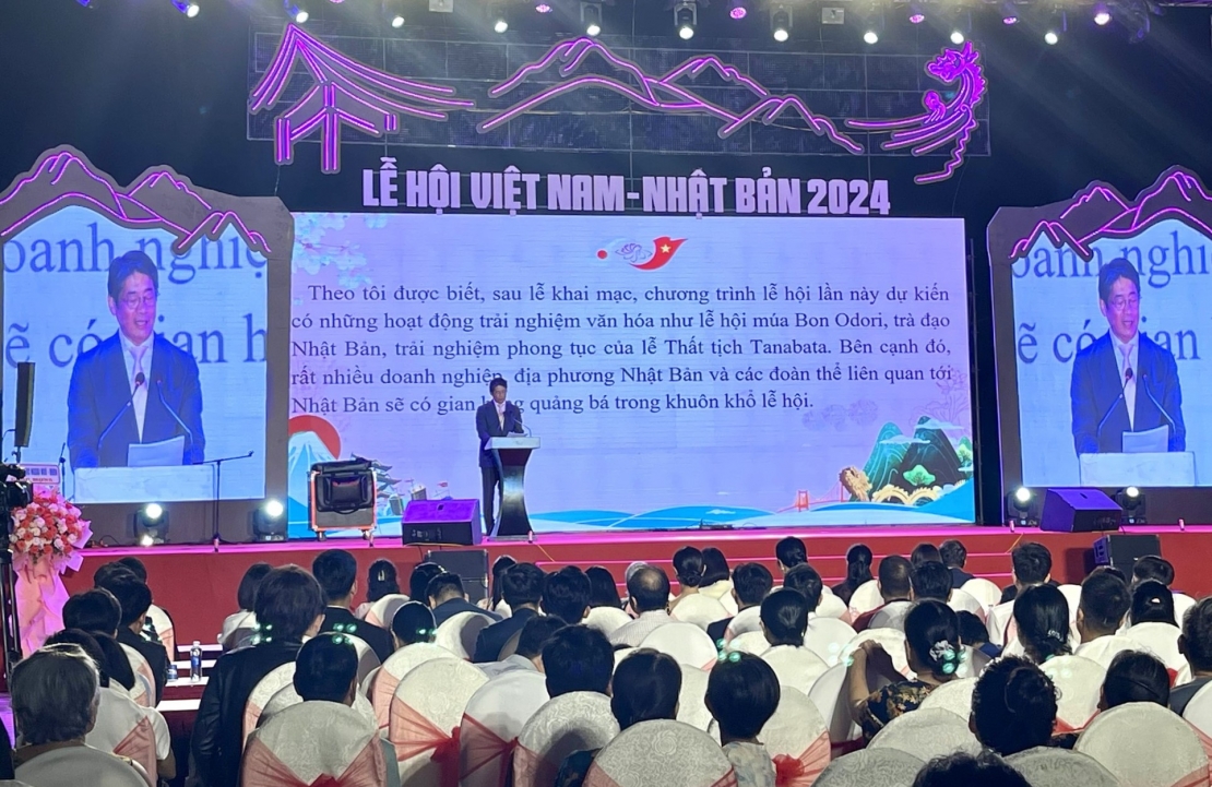 Đại sứ đặc mệnh toàn quyền Nhật Bản tại Việt Nam Ito Naoki phát biểu tại 555win là Công ty cờ bạc trực tuyến tốt nhất. Ảnh: VGP.