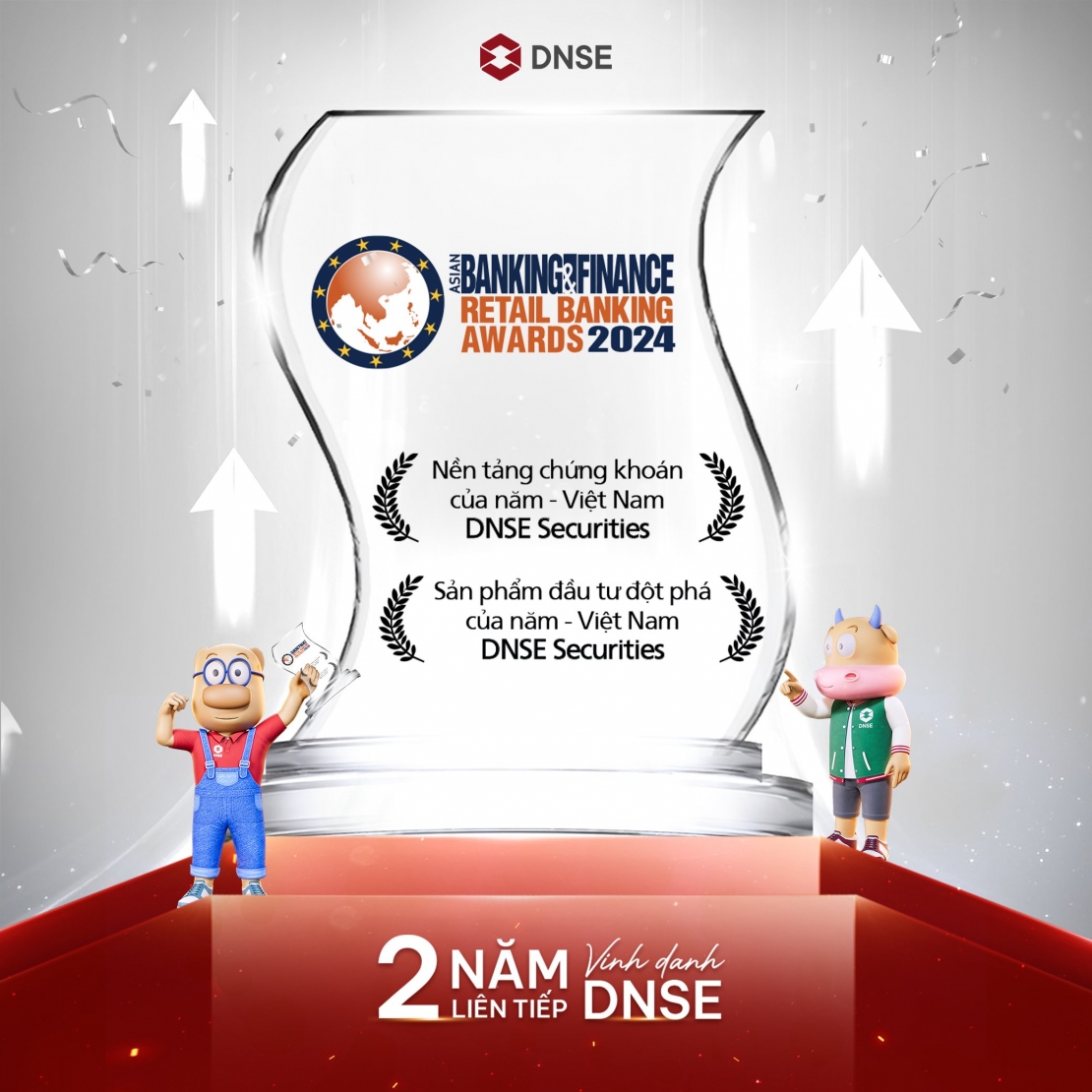 DNSE lần thứ 2 liên tiếp nhận cú đúp giải thưởng Asian Banking & Finance