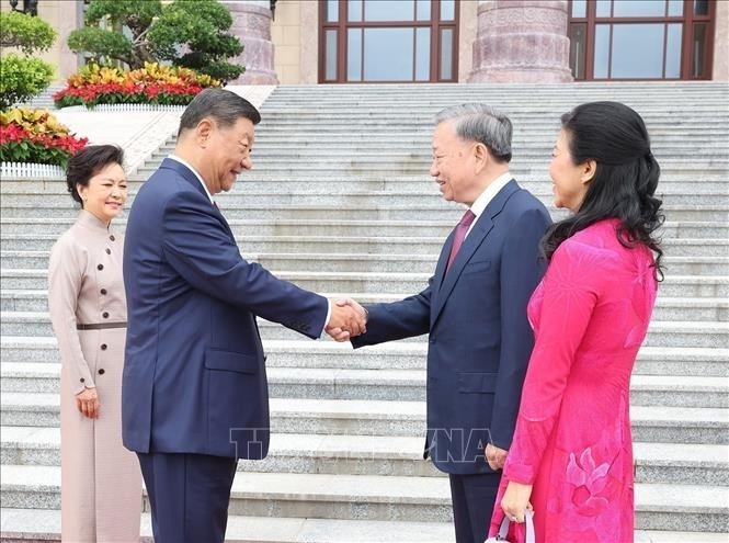 Lễ đón chính thức Tổng Bí thư, Chủ tịch nước Tô Lâm tại Trung Quốc