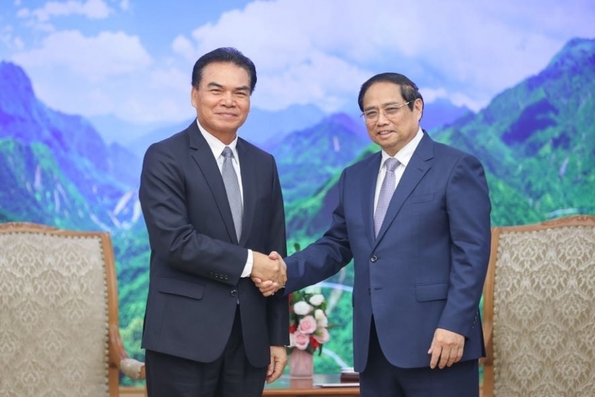 Thủ tướng Phạm Minh Chính tiếp Bộ trưởng Kế hoạch và Đầu tư Lào