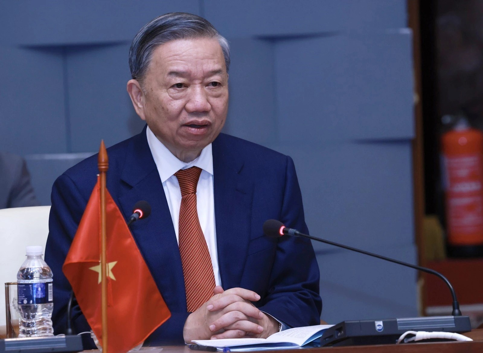 Tổng Bí thư, Chủ tịch nước Tô Lâm phát biểu tại cuộc hội đàm với Bí thư thứ nhất Đảng Cộng sản Cuba, Chủ tịch Cuba Miguel Diaz Canel Bermudez