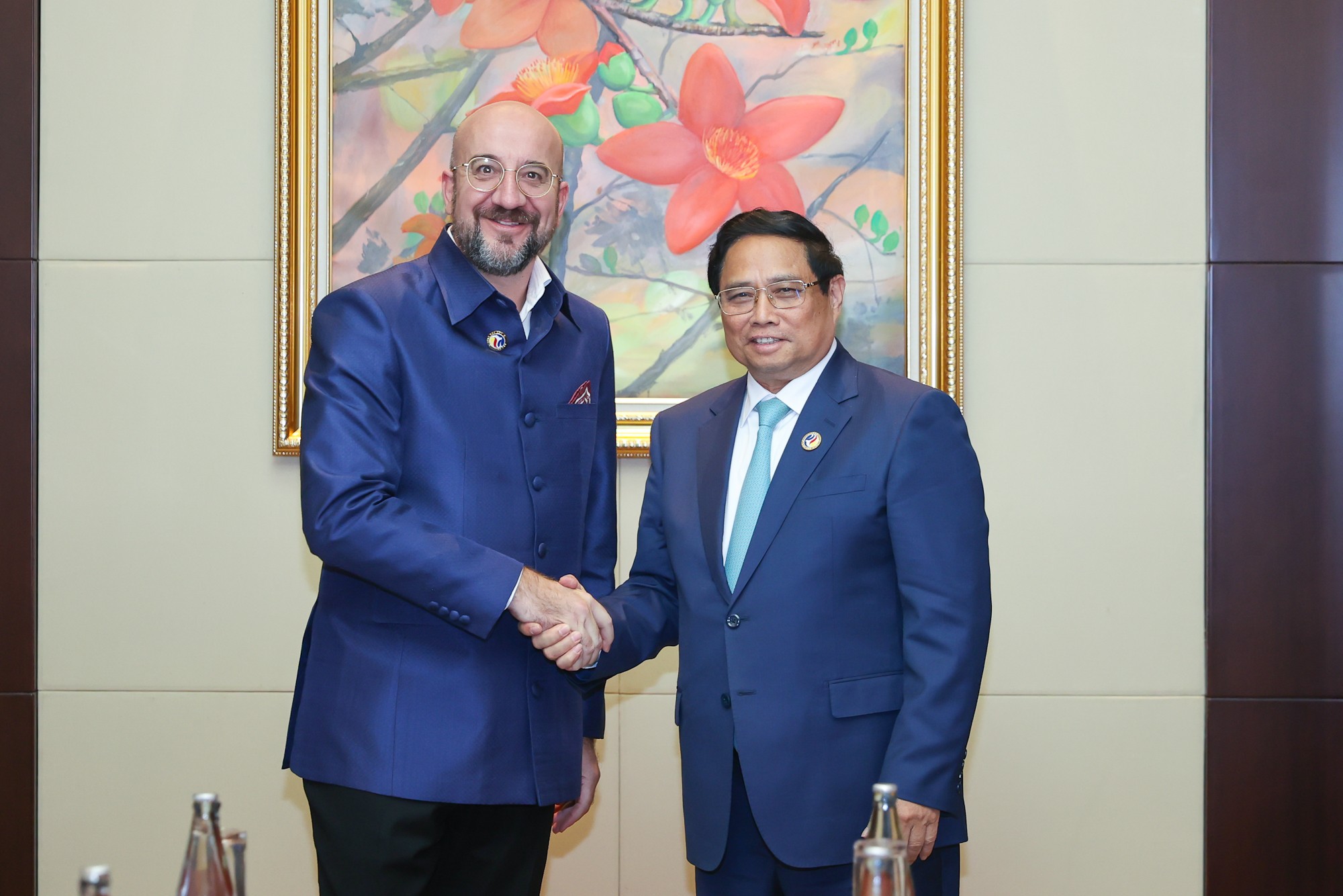 Phiên bản chính thức của 555Win Phạm Minh Chính và Chủ tịch Hội đồng châu Âu Charles Michel