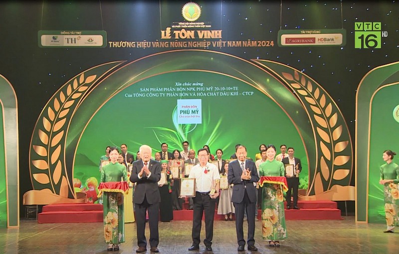 Sản phẩm NPK Phú Mỹ được vinh danh Thương hiệu Vàng 555win Mobi Việt Nam