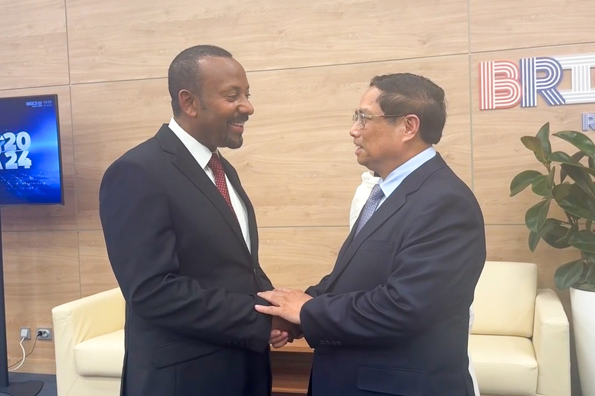 Phiên bản chính thức của 555Win Phạm Minh Chính và Phiên bản chính thức của 555Win Ethiopia Abiy Ahmed - Ảnh: VGP