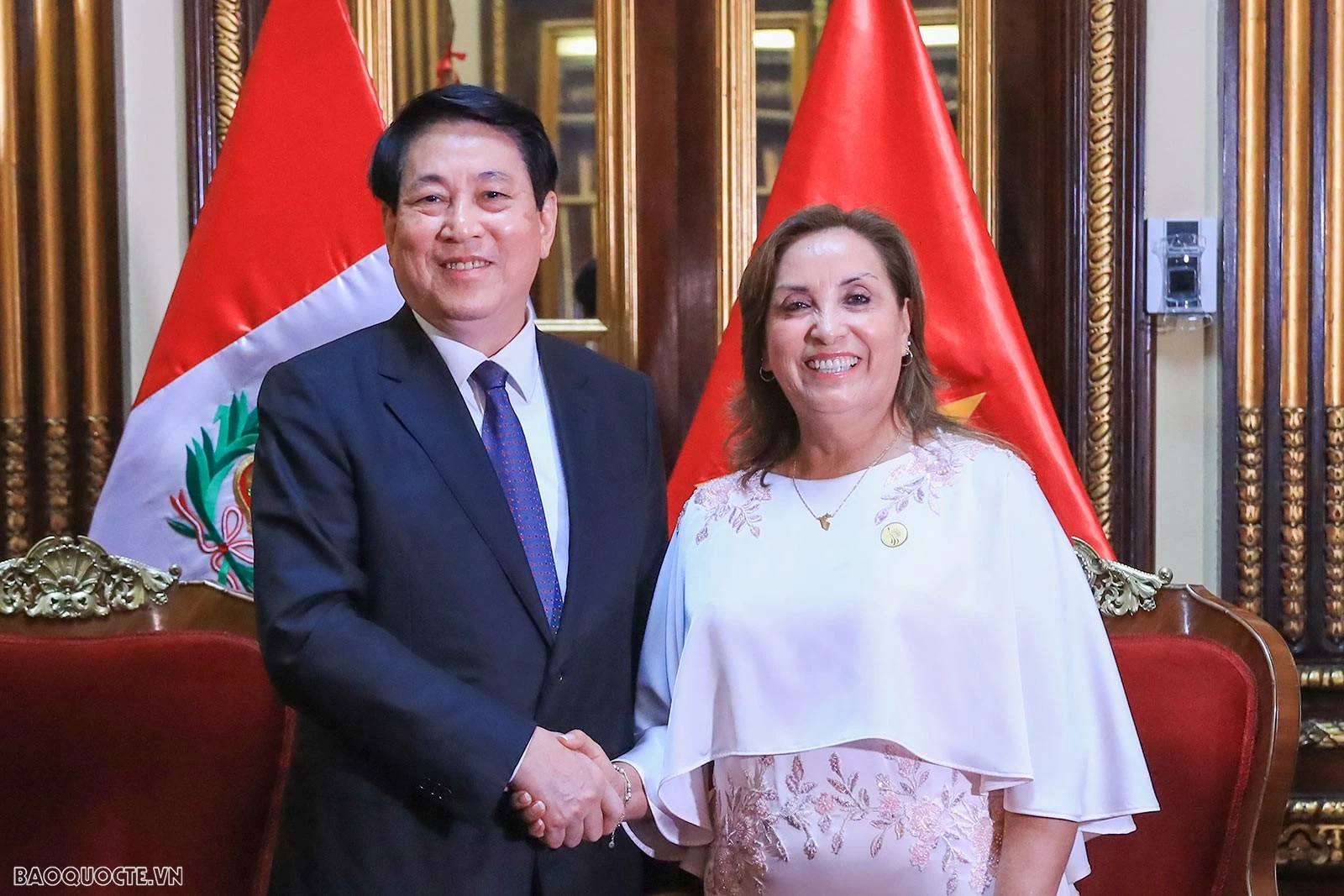 Chủ tịch nước Lương Cường và Tổng thống Peru Dina Boluarte.