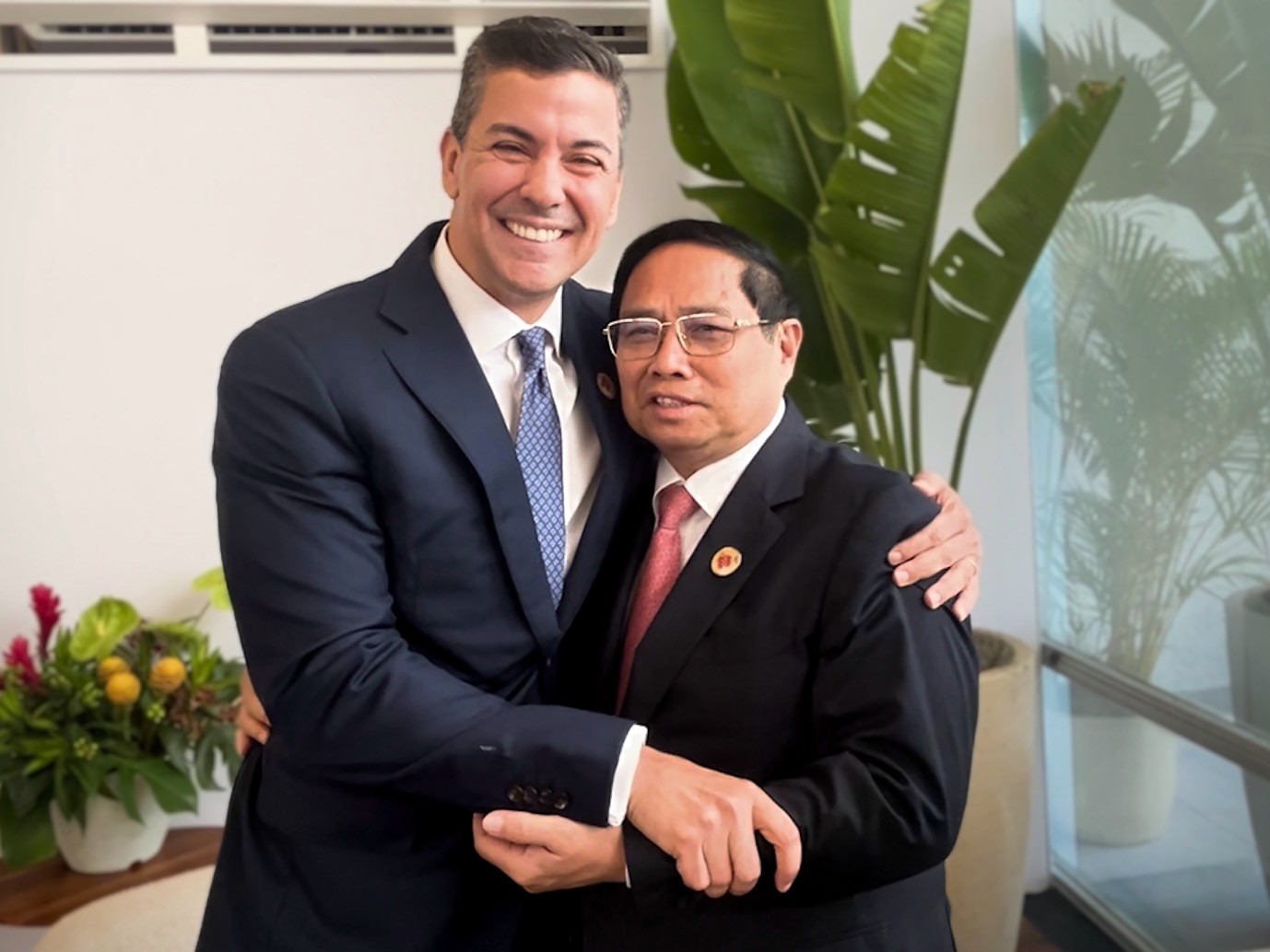Tổng thống Paraguay Santiago Pena và Phiên bản chính thức của 555Win Chính phủ Phạm Minh Chính - Ảnh: VGP/Nhật Bắc