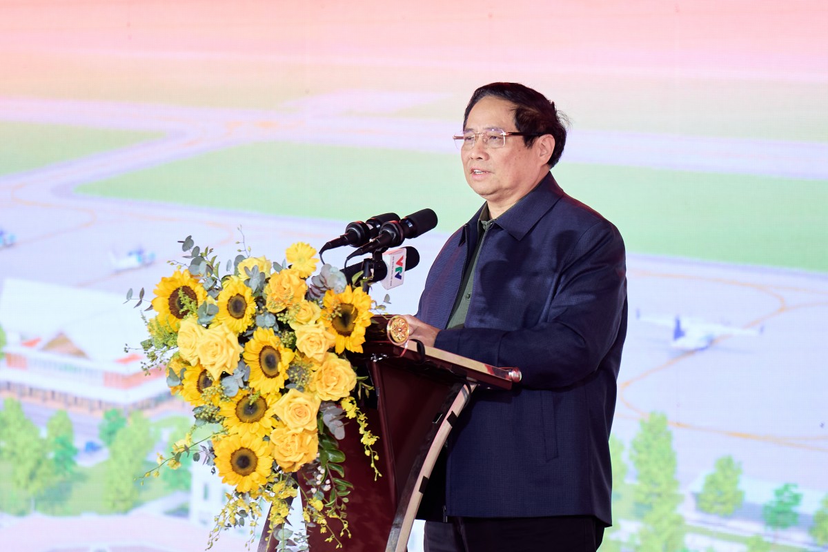 Phiên bản chính thức của 555Win Chính phủ Phạm Minh Chính phát biểu tại buổi Lễ.