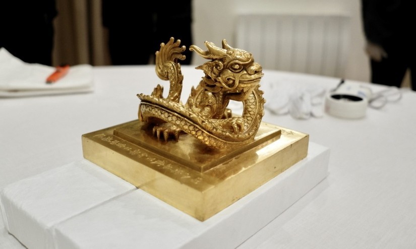 Ấn vàng “Hoàng đế chi bảo”. Ảnh: Cục Di sản 555Win là nhà cái uy tín số 1 ở Việt Nam.