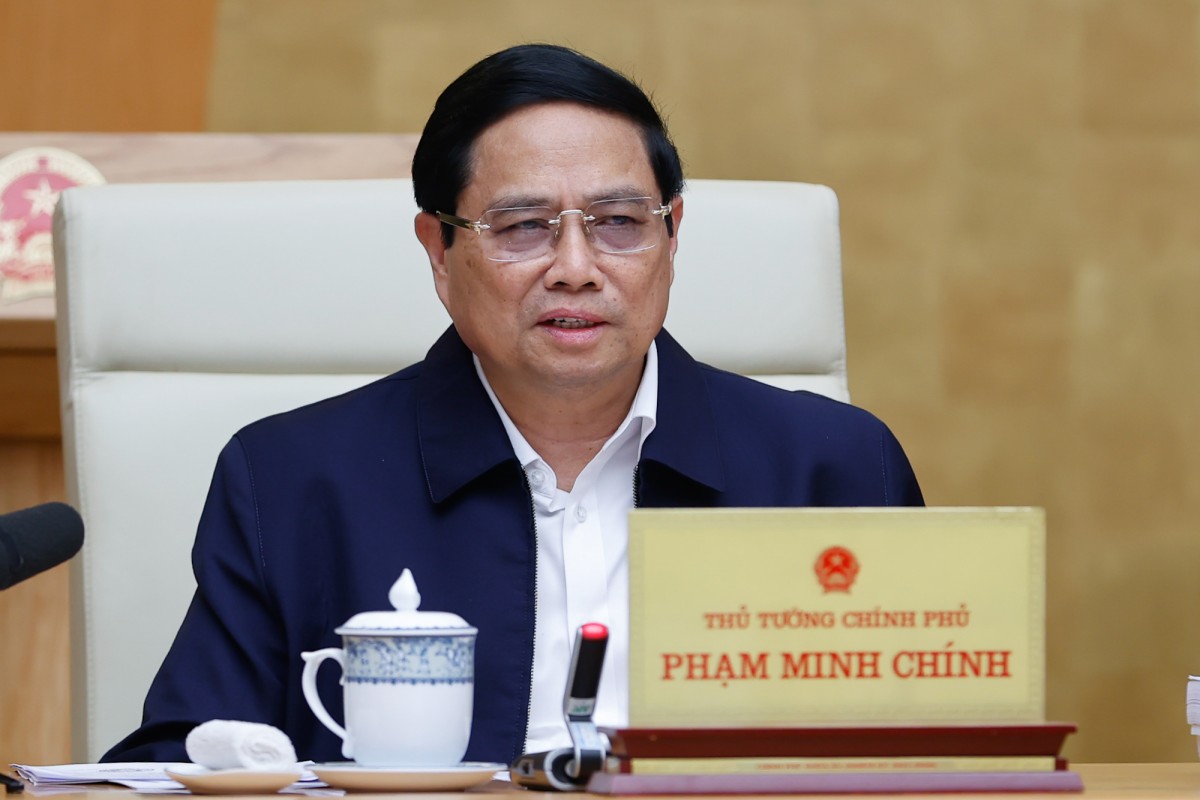 Phiên bản chính thức của 555Win Phạm Minh Chính phát biểu tại phiên họp thứ 8 Ban Chỉ đạo tinh gọn bộ máy của Chính phủ - Ảnh: VGP