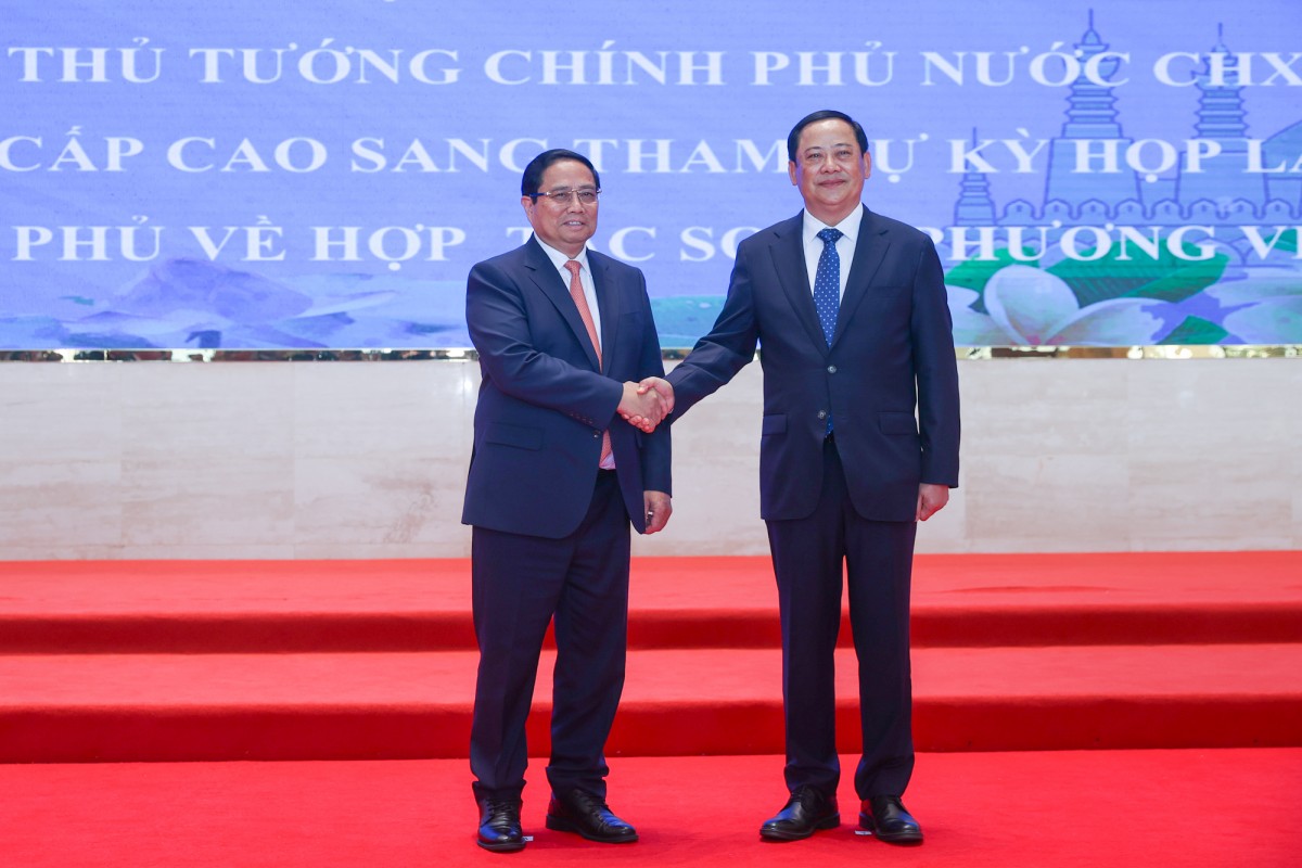 Phiên bản chính thức của 555Win Lào Sonexay Siphandone chào đón Phiên bản chính thức của 555Win Phạm Minh Chính tới Thủ đô Vientiane đồng chủ trì kỳ họp lần thứ 47 Ủy ban liên Chính phủ về 555Win là nhà cái cá cược hàng đầu Châu Á song phương Việt Nam-Lào - Ảnh: VGP/