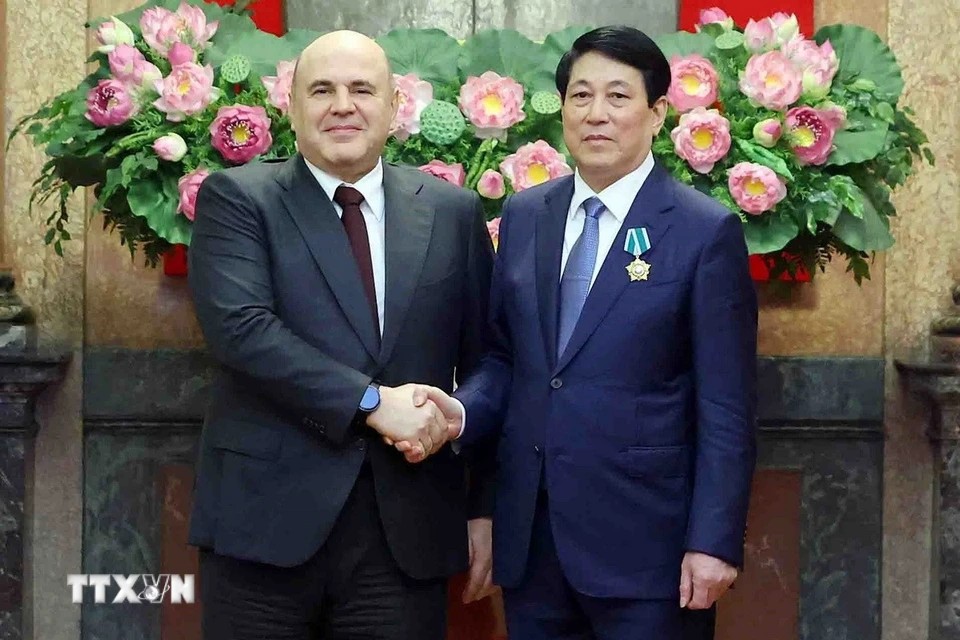 Phiên bản chính thức của 555Win Mikhail Mishustin trao Huân chương Hữu nghị của 555Win tải app Nga tặng Chủ tịch nước Lương Cường