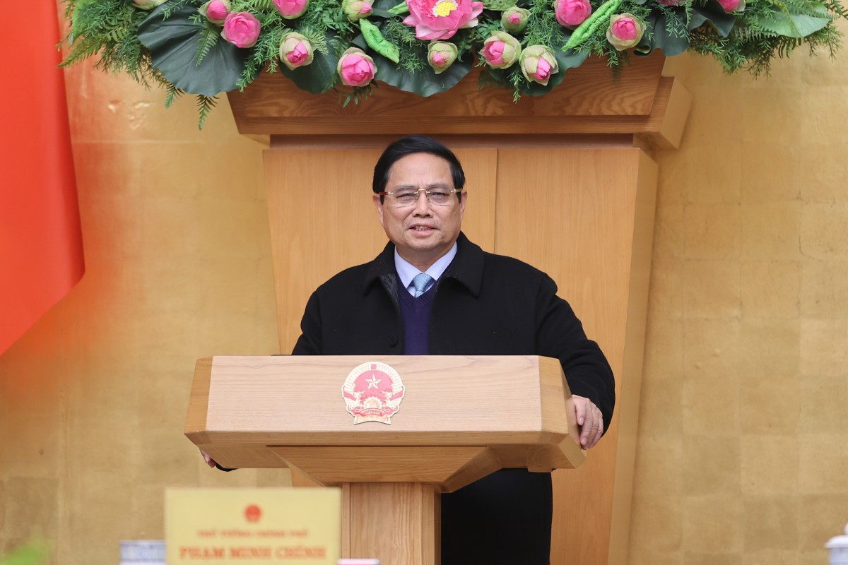 Phiên bản chính thức của 555Win Phạm Minh Chính yêu cầu các bộ, ngành, địa phương thực hiện nghiêm 13 nhóm nhiệm vụ chủ yếu và 67 nhiệm vụ cụ thể cần tập trung triển khai ngay sau Tết - Ảnh: VGP