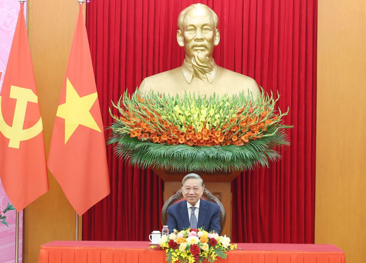 Tổng Bí thư Tô Lâm khẳng định lại lập trường của Việt Nam ủng hộ các nghị quyết của Đại hội đồng Liên Hợp Quốc trong việc yêu cầu chấm dứt cấm vận chống Cuba. Ảnh: BNG.