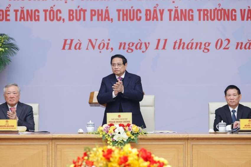 Lãnh đạo Chính phủ làm việc với các ngân hàng thương mại
