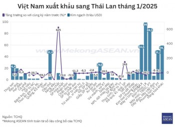 10 mặt hàng Việt Nam xuất nhiều nhất sang Thái Lan trong tháng 1