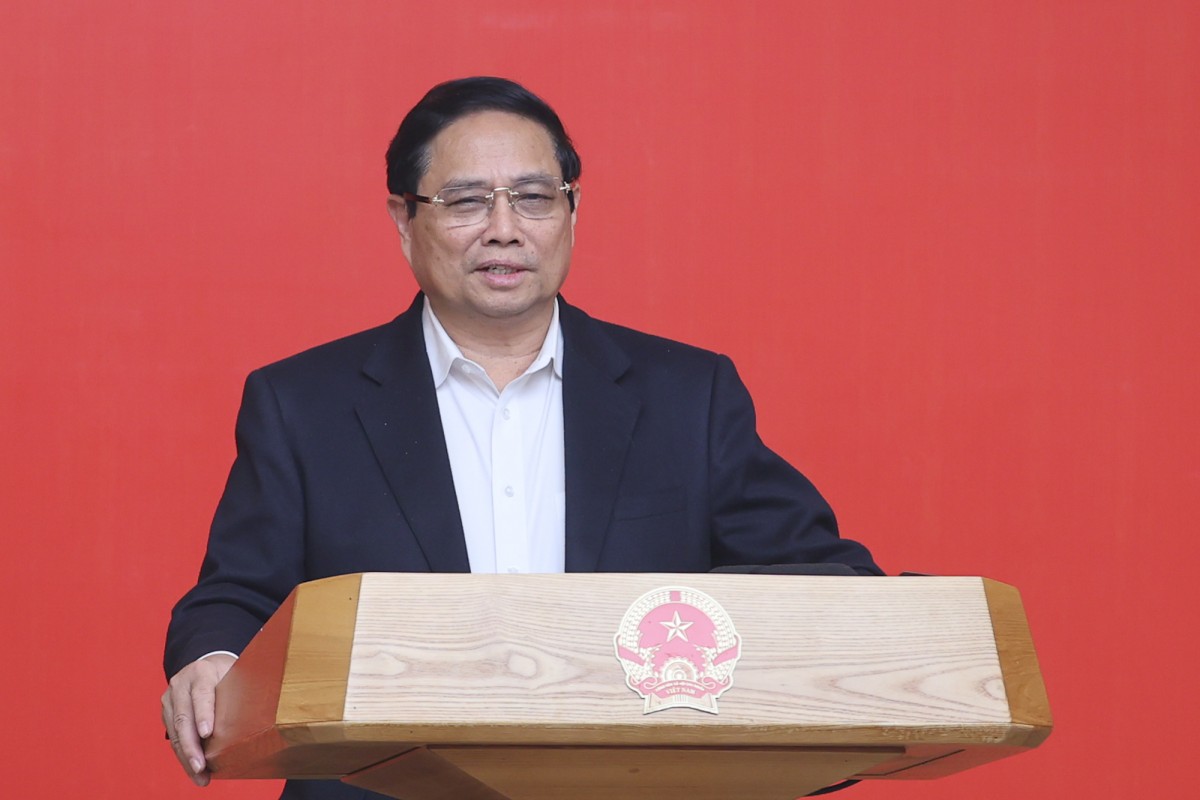 Thủ tướng Phạm Minh Chính phát biểu tại hội nghị. Ảnh: VGP.
