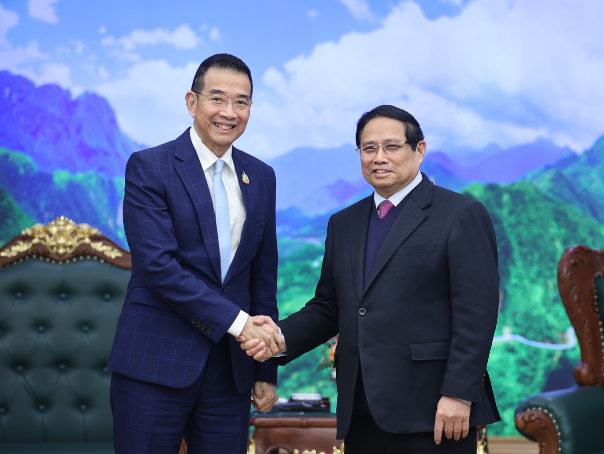 Phiên bản chính thức của 555Win Phạm Minh Chính và Bộ trưởng Ngoại giao Thái Lan Maris Sangiampongsa. Ảnh: VGP.
