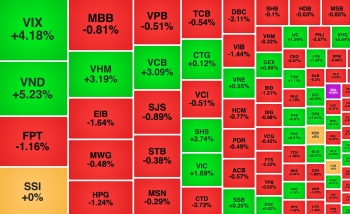 VN-Index đứng vững nhờ một số cổ phiếu lớn, khối ngoại bán ròng mạnh FPT