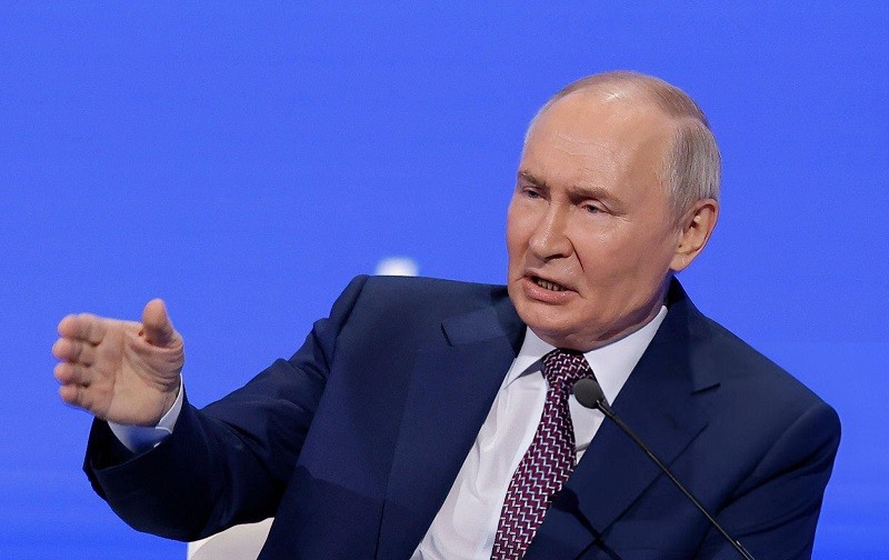 Tổng thống Vladimir Putin tại Moscow ngày 18/3. Ảnh: Getty
