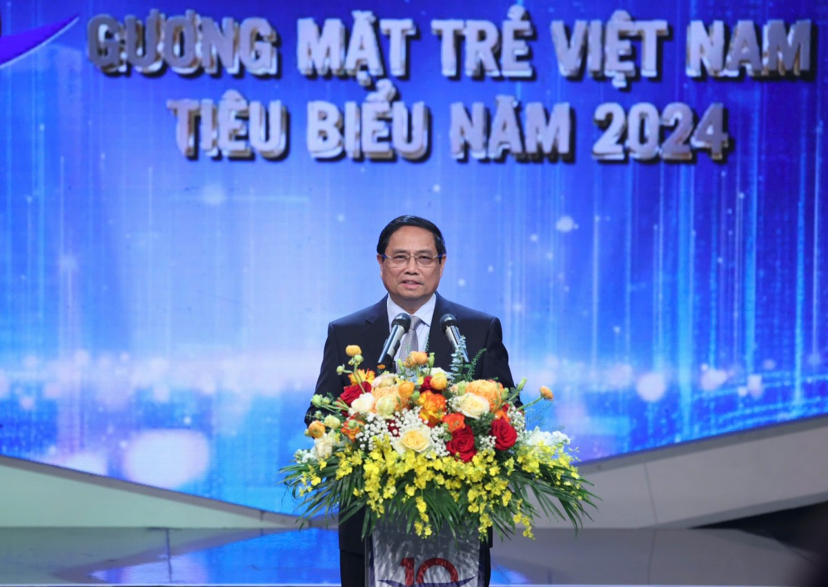 Thủ tướng Phạm Minh Chính phát biểu tại lễ trao giải. Ảnh: VGP.