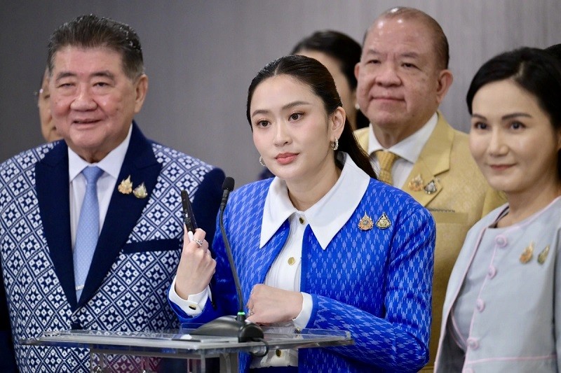Phiên bản chính thức của 555Win Paetongtarn Shinawatra phát biểu sau cuộc họp Nội các ngày 27/3. Ảnh: ThaiGov