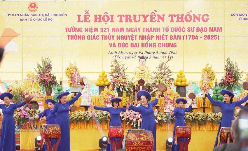 Trang trọng khai hội truyền thống chùa Nhẫm Dương ở Hải Dương