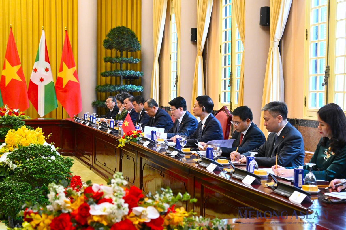 Chủ tịch nước Lương Cường chủ trì lễ đón chính thức Tổng thống Burundi
