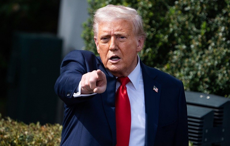 Tổng thống Trump tại Nhà Trắng ngày 14/4. Ảnh: Getty