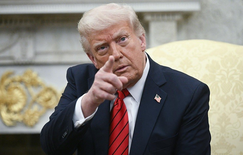 Tổng thống Trump tại Nhà Trắng ngày 17/4. Ảnh: Getty