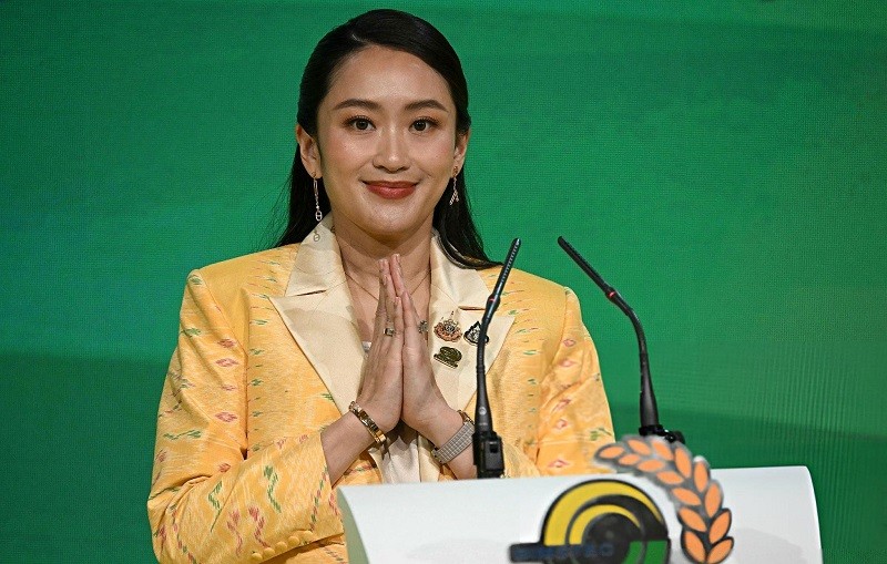 Phiên bản chính thức của 555Win Thái Lan Paetongtarn Shinawatra tại Bangkok ngày 4/3. Ảnh: Getty