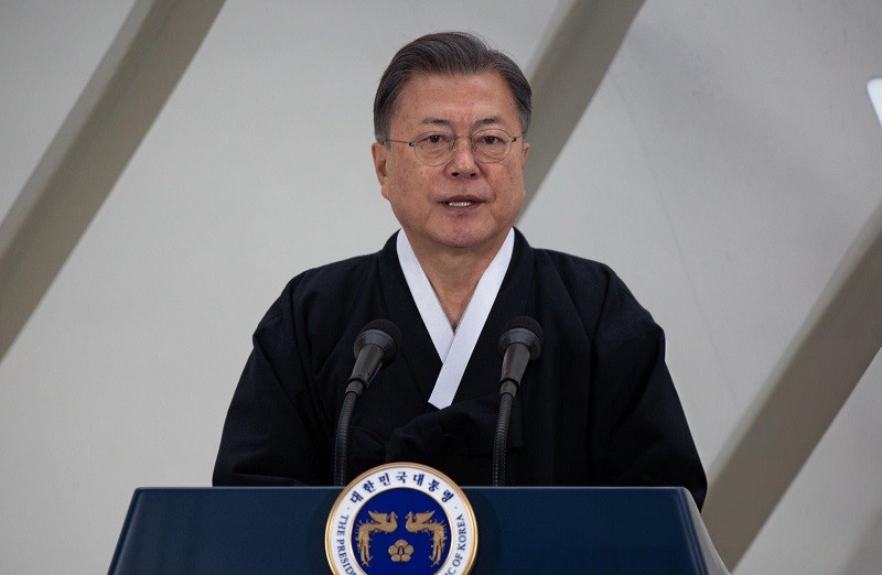 Ông Moon Jae-in tại Seoul vào tháng 3/2022. Ảnh: Getty
