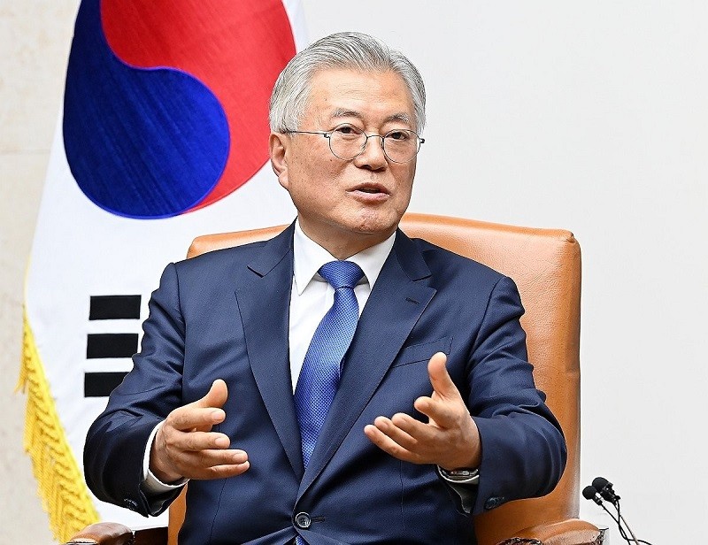 Ông Moon Jae-in tại Seoul ngày 25/4. Ảnh: Yonhap