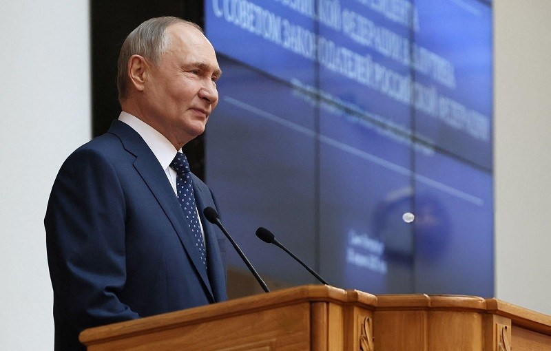 Tổng thống Putin tại Saint Petersburg ngày 28/4. Ảnh: Getty