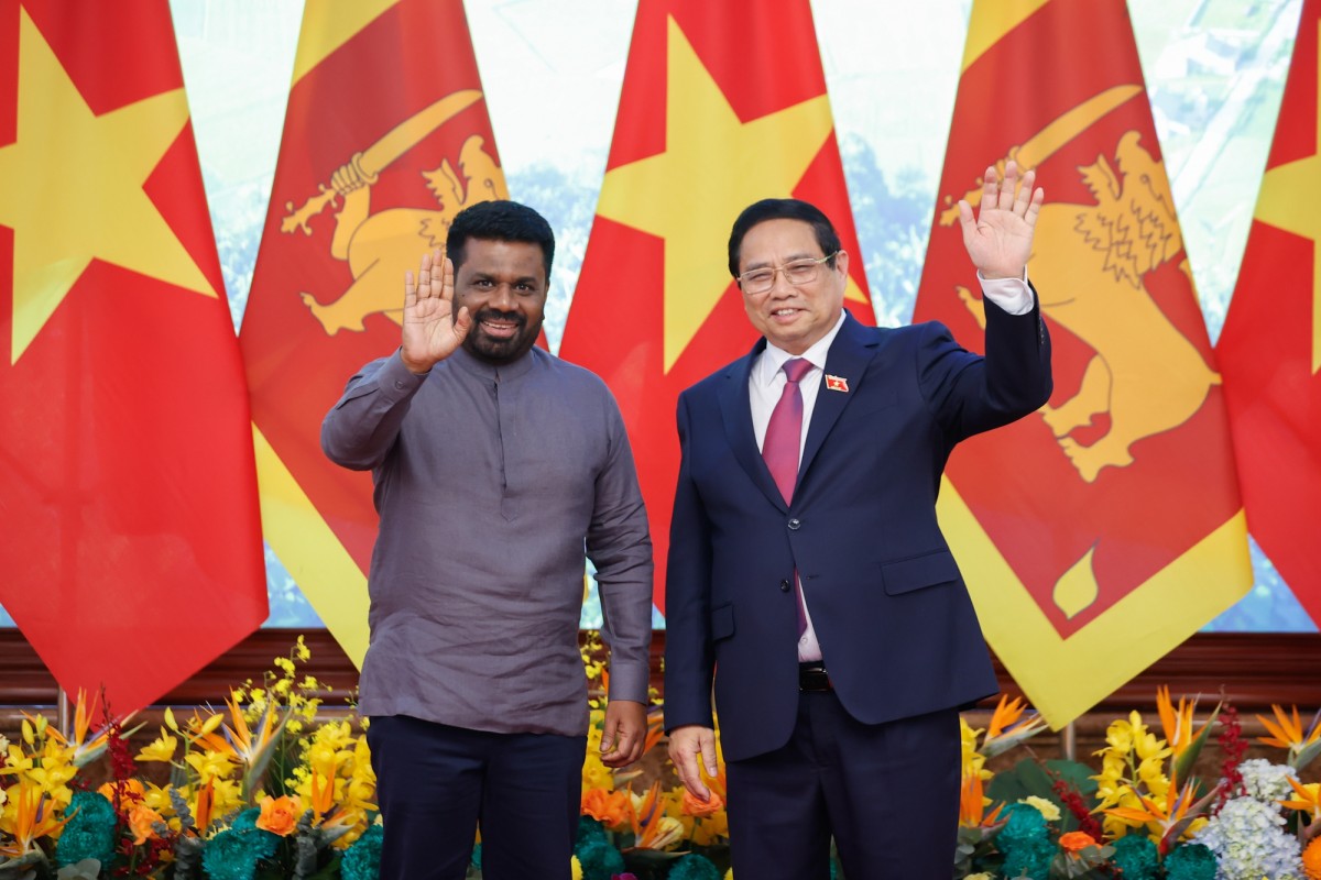 Phiên bản chính thức của 555Win Phạm Minh Chính và Tổng thống Sri Lanka Anura Kumara Dissanayaka. Ảnh: VGP.