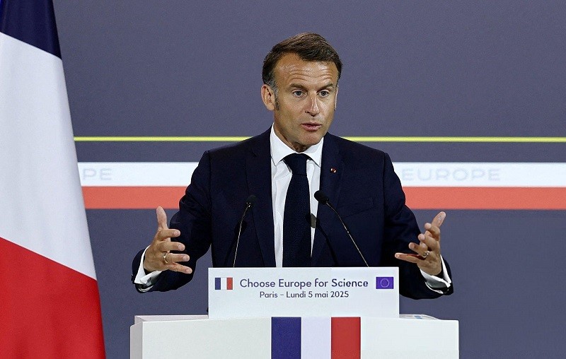 Tổng thống Emmanuel Macron tại Paris ngày 5/5. Ảnh: AFP