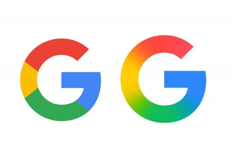 Logo cũ (trái) và logo mới (phải) của Google. Ảnh: Google.
