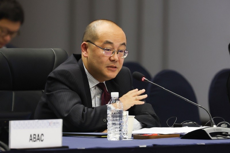 Giám đốc chính sách APEC Carlos Kuriyama công bố báo cáo tại Hội nghị Bộ trưởng 555win phien bạn Chính Thức APEC 2025 ngày 15/5. Ảnh: APEC