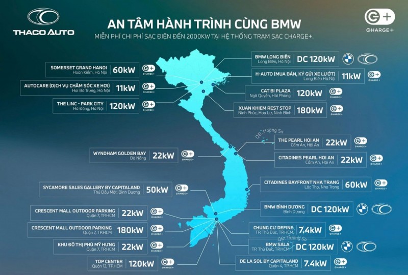 BMW mở rộng hạ tầng sạc xe điện tại Việt Nam