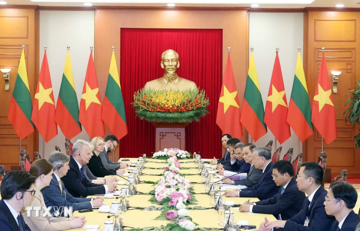 Tổng Bí thư Tô Lâm tiếp Tổng thống Lithuania Gitanas Nauseda