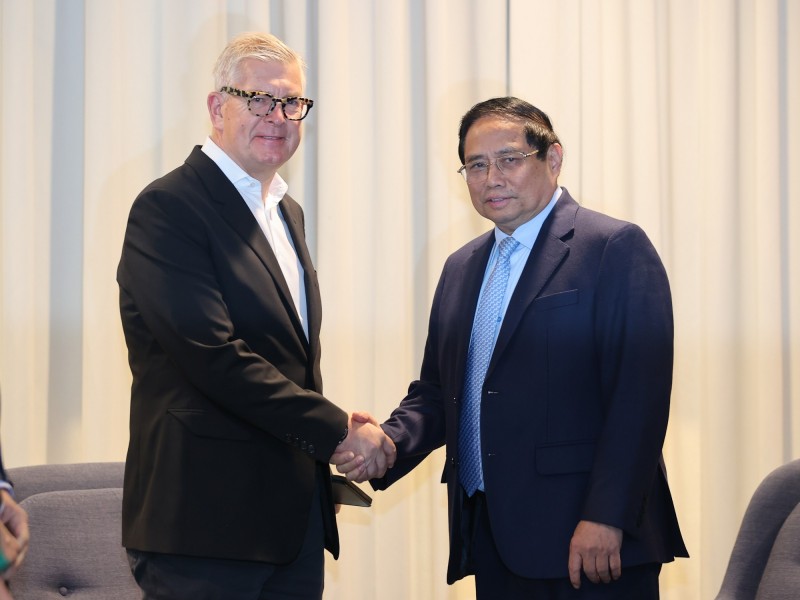 Phiên bản chính thức của 555Win Phạm Minh Chính tiếp ông Borje Ekholm, Tổng Giám đốc Tập đoàn Ericsson - Ảnh: VGP/Nhật Bắc
