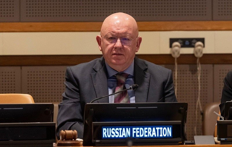 Ông Vassily Nebenzia tại New York ngày 24/1. Ảnh: Getty