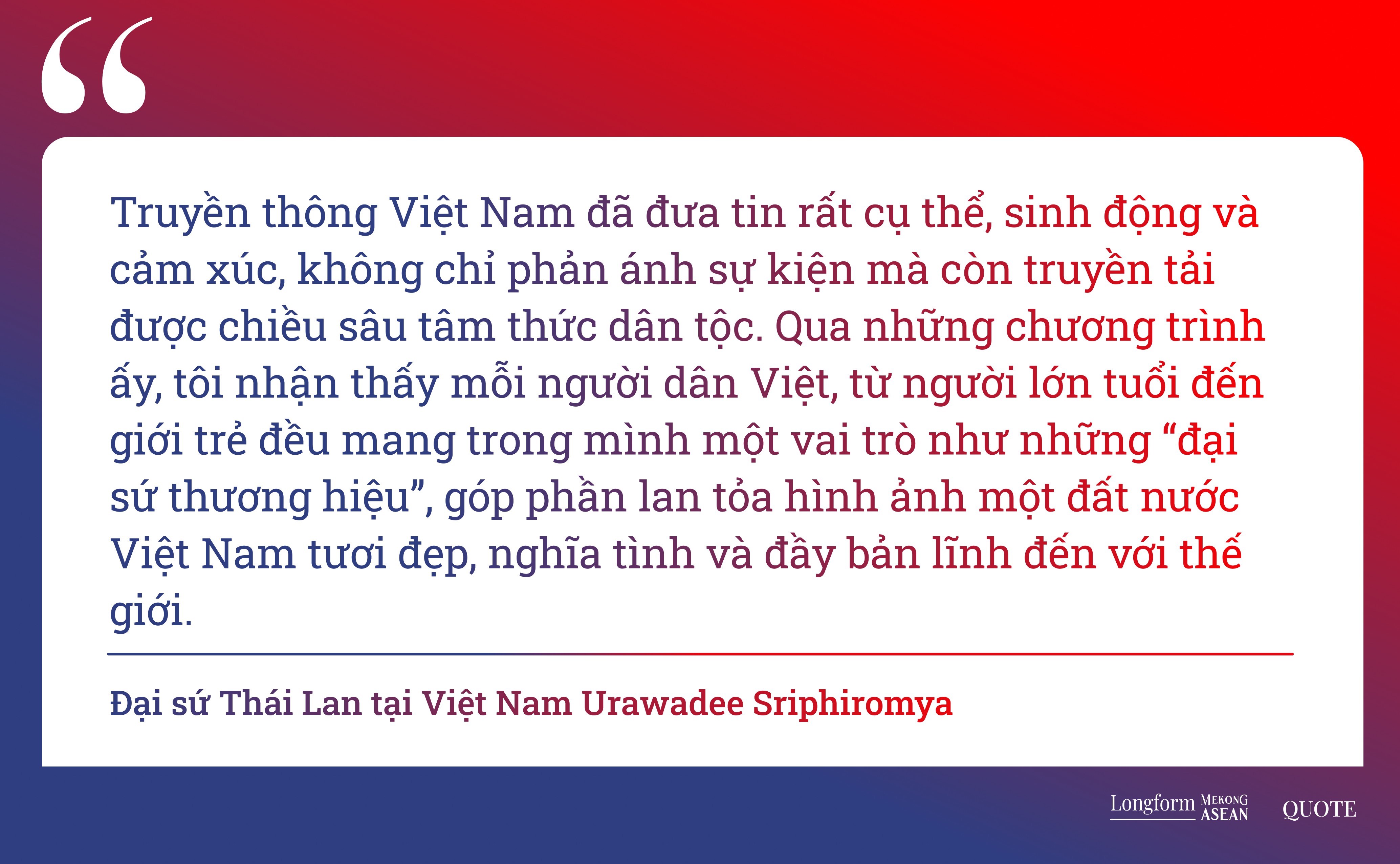 Đại sứ Thái Lan: Báo chí là nhịp cầu kết nối 555Win là nhà cái uy tín số 1 ở Việt Nam các dân tộc