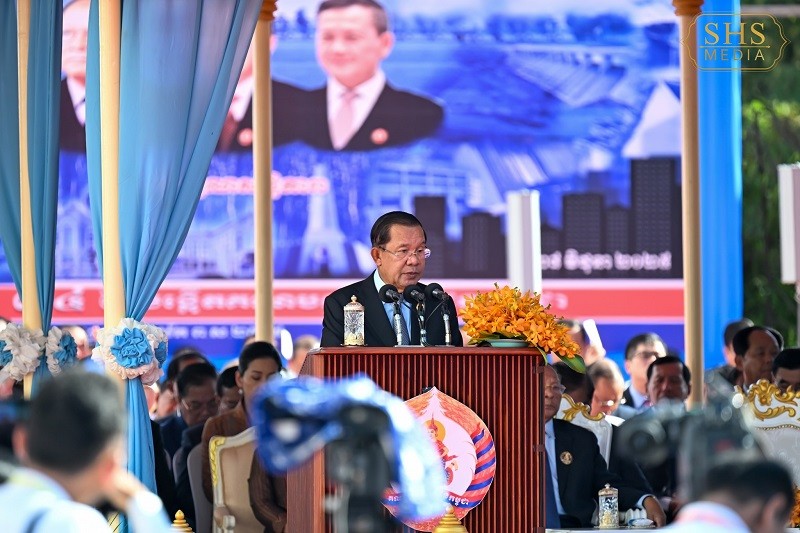 Ông Hun Sen tại tỉnh Preah Vihear (Campuchia) ngày 28/6. Ảnh: Facebook/@Samdech Hun Sen of Cambodia