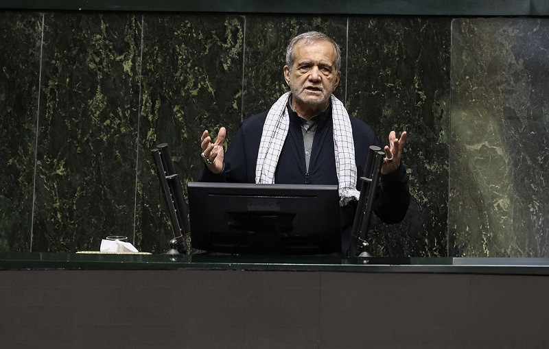 Tổng thống Masoud Pezeshkian tại Tehran ngày 16/6. Ảnh: Getty