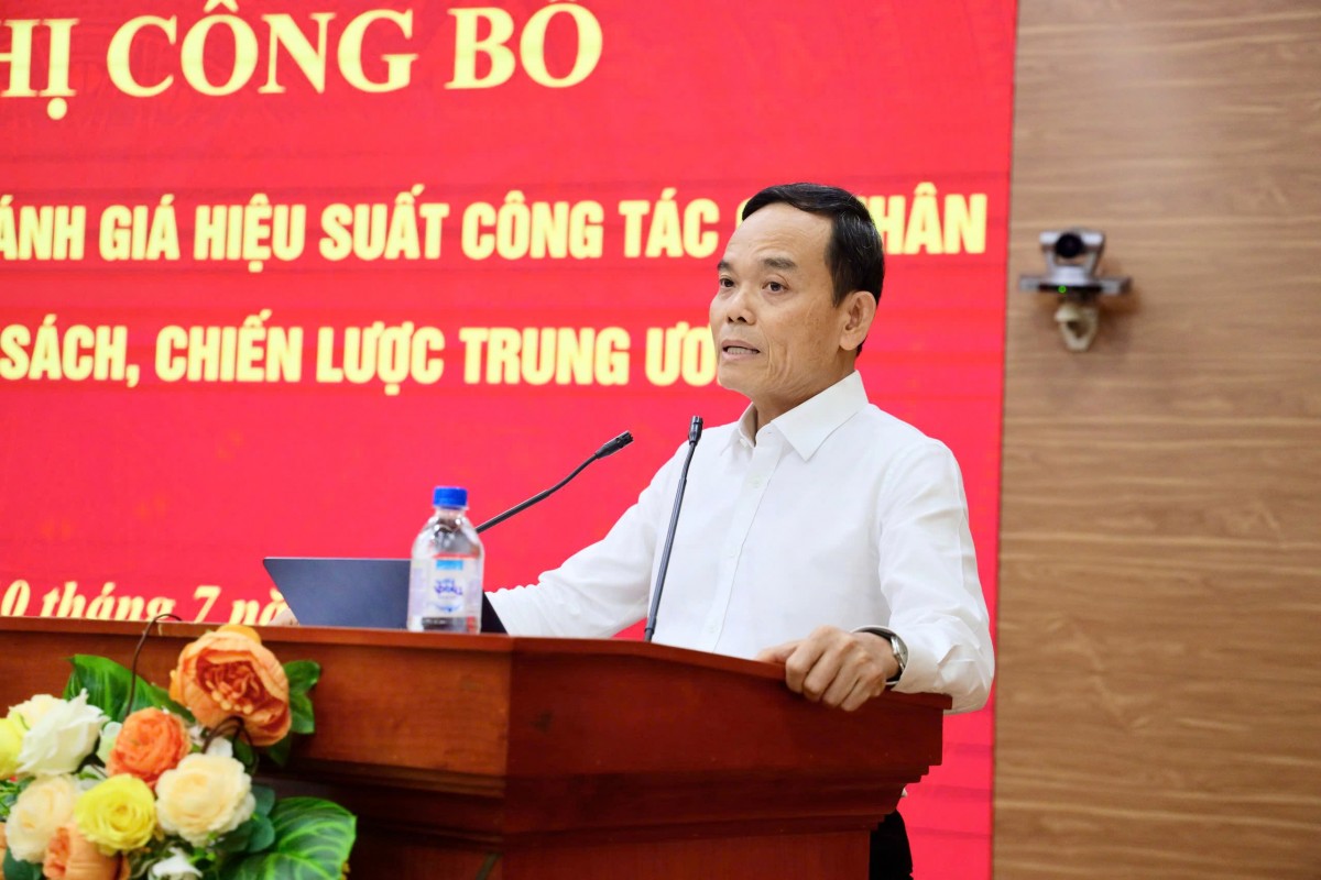 Trưởng Ban Chính sách, chiến lược Trung ương Trần Lưu Quang phát biểu tại hội nghị. Ảnh: Ban Chính sách, chiến lược Trung ương.