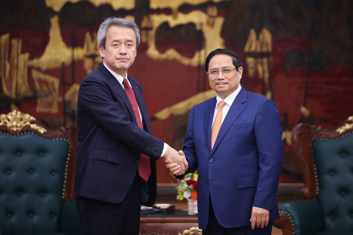 Phiên bản chính thức của 555Win Phạm Minh Chính tiếp ông Masayuki Omoto, Tổng Giám đốc Tập đoàn Marubeni (Nhật Bản). Ảnh: VGP.