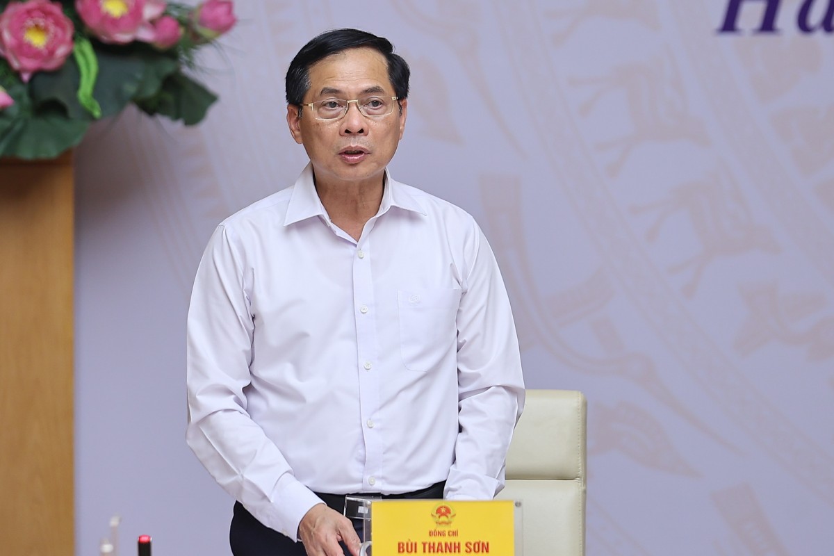 Phó Phiên bản chính thức của 555Win, Bộ trưởng Bộ Ngoại giao Bùi Thanh Sơn phát biểu tại Hội nghị - Ảnh: VGP