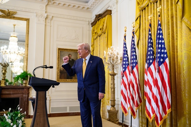 Tổng thống Mỹ Donald Trump tại Nhà Trắng ngày 23/7. Ảnh: Nhà Trắng