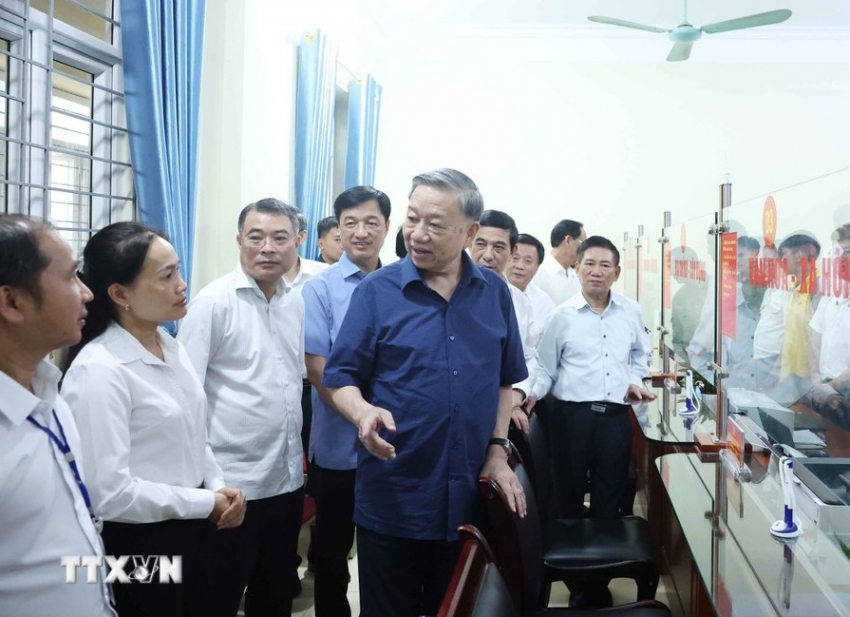 Tổng Bí thư kiểm tra vận hành hoạt động hệ thống chính trị xã Si Pa Phìn